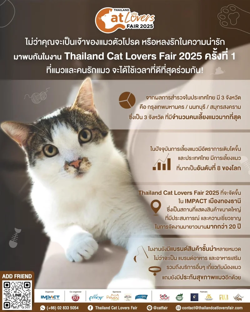 จัดขึ้นครั้งแรกในไทย กับงาน Thailand Cat Lovers Fair 2025